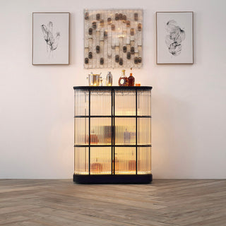 Moorizon Gatsby rectangular bar cabinet with LED shelves