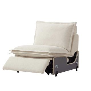 Moorizon Harmony Hug Lounger fabric sofa stationary armless chair, modular sectional lounge chair