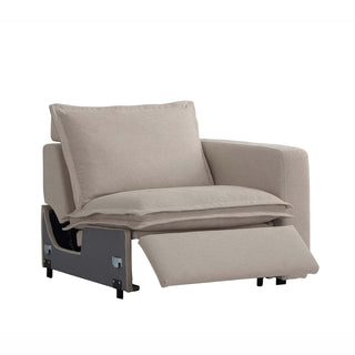 Moorizon Harmony Hug Lounge taupe fabric sofa LAF (left arm facing), modern sectional sofa module