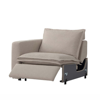 Moorizon Harmony Hug Lounge taupe fabric sofa RAF (right arm facing), sectional sofa piece