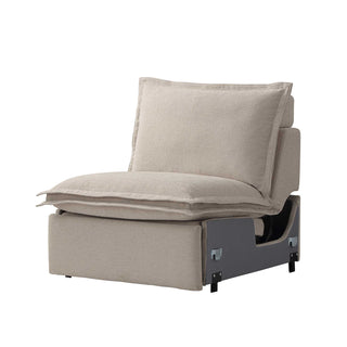 Moorizon Harmony Hug Lounge stationary armless fabric chair, contemporary sectional module