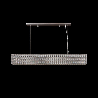 MOORIZON Lattice Crystal Linear Chandelier, Small – compact rectangle crystal pendant