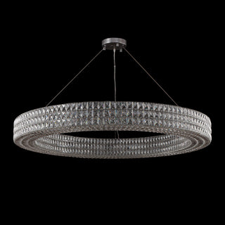 MOORIZON Lattice Crystal Round Chandelier, Large – luxury circular crystal light