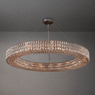 Lattice Crystal Round Chandelier