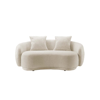 Moorizon Lovenest off-white curved sofa, 2-piece elegant living room sofa collection
