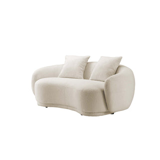 Moorizon Lovenest off-white curved sofa, 2-piece modern sofa set