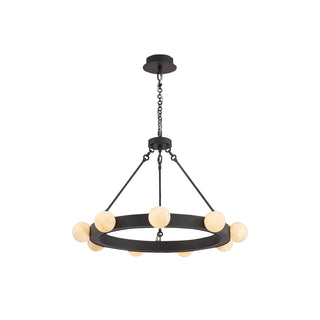 Moorizon Luna Orbit chandelier 36 inch, modern ring ceiling light, contemporary chandelier for breakfast nook