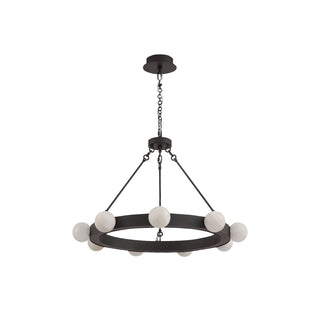 Moorizon Luna Orbit 36 inch chandelier, minimalist ring pendant chandelier, modern ceiling light for entryway