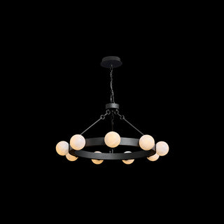 Marquee Opal Stone Globe Ring Chandelier