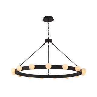 Moorizon Luna Orbit chandelier 60 inch, modern ring chandelier, statement ceiling light for dining room
