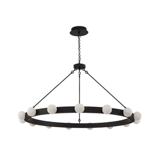 Moorizon Luna Orbit 60 inch chandelier, contemporary ring ceiling light, minimalist chandelier for living room