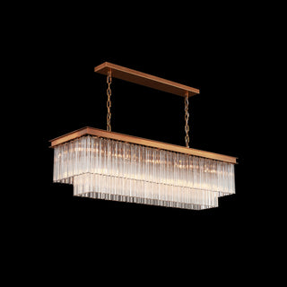 Moorizon Marais Rectangle Chandelier Small – Compact linear chandelier, ideal for kitchen island