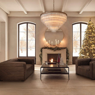 Moorizon Marais Round Chandelier Large – Chandelier styled in a dining room interior scene