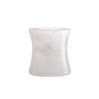 Moorizon Natural Stone decorative cylindrical candleholder, carved stone candle holder for modern interiors