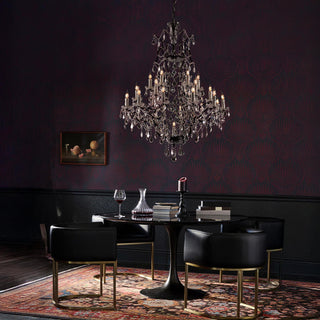 Moorizon Rustline grand crystal chandelier, rectangular frame with faceted prisms