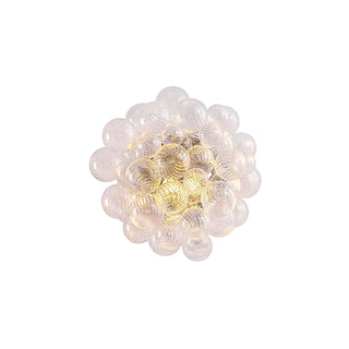 Moorizon Spiral Bubble Wall Sconce – Clear glass wall light with spiral bubble design for hallway or bedroom