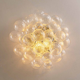 Moorizon Spiral Bubble glass wall sconce, luxury artistic clear glass lighting fixture