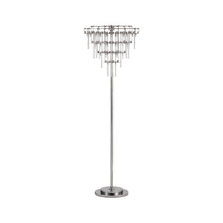 Moorizon Stardust glass rod floor lamp in stainless steel, luxury modern floor lighting