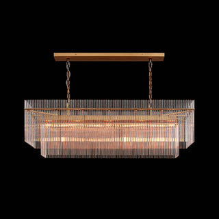 MOORIZON Timelore Linear Chandelier, Small – contemporary rectangle pendant light