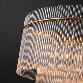Timelore Round Glass Rod Chandelier