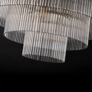 Timelore Round Glass Rod Chandelier
