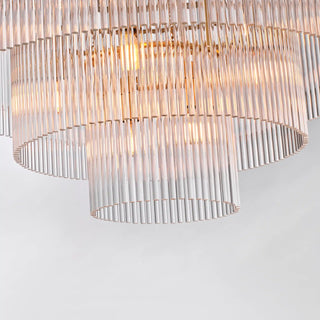 Timelore Round Glass Rod Chandelier