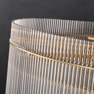 Timelore Round Glass Rod Chandelier
