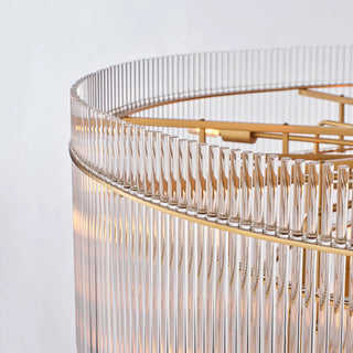 Timelore Round Glass Rod Chandelier
