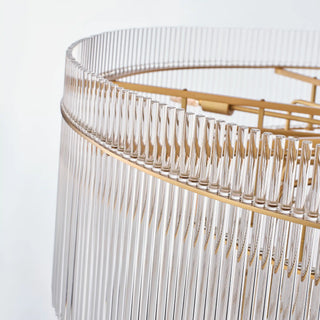 Timelore Round Glass Rod Chandelier