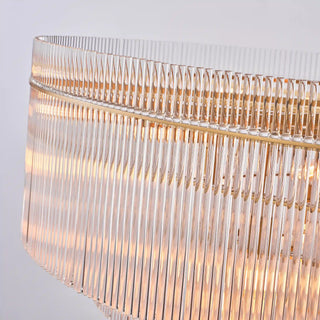 Timelore Round Glass Rod Chandelier