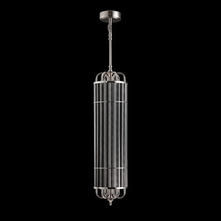 MOORIZON Urban Glow Vertical Chandelier, Large – elegant crystal column light for stairwell or foyer