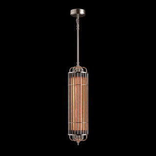 MOORIZON Urban Glow Vertical Chandelier, Small – slim crystal tube pendant for foyer or bar