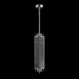 MOORIZON Urban Glow Vertical Pendant, Small – compact crystal tube chandelier for kitchen or vanity