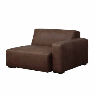 Rustic Haven left arm sectional sofa piece in whiskey dark leather