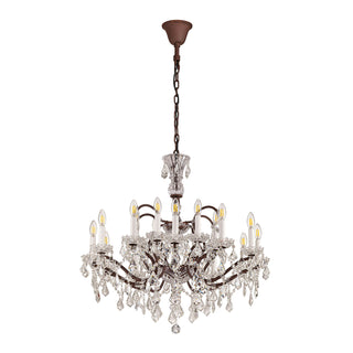 traditional Rustline chandelier showcasing multi-arm symmetry and ornate detailing