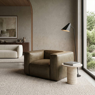 Titan Luxe Full-Grain Leather Armchair