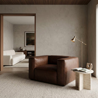 Titan Luxe Full-Grain Leather Armchair