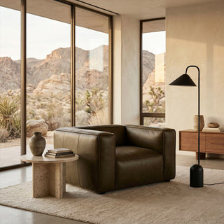 Titan Luxe Full-Grain Leather Armchair