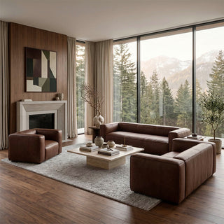 Titan Luxe Full-Grain Leather Sofa