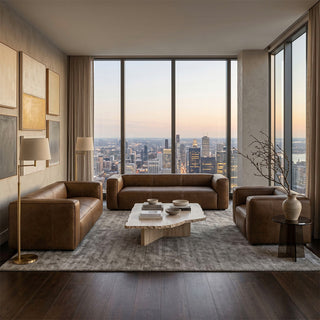 Titan Luxe Full-Grain Leather Sofa