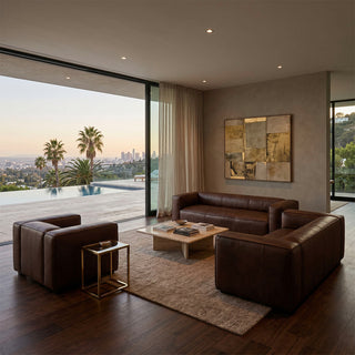 Titan Luxe Full-Grain Leather Sofa