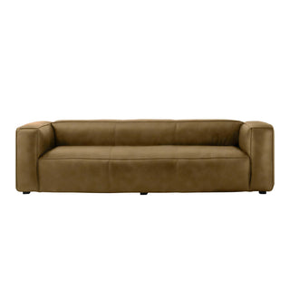 Titan Luxe 3-Seater Sofa in Medium Brown Full-Grain Leather – Stylish Lounge Couch