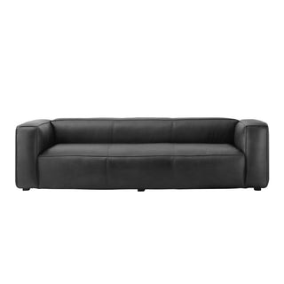 Titan Luxe 3-Seater Sofa in Black Full-Grain Leather – Contemporary Leather Couch