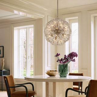 Wavora Rippled Glass Disc Sputnik Chandelier