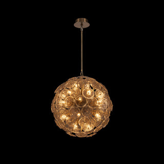 Wavora Rippled Glass Disc Sputnik Chandelier